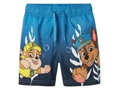 Blålige badeshorts med paw patrol print fra Name It 13239658 parisian blue